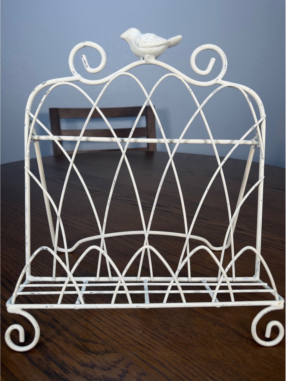 Large Shabby chic bird recipe book stand